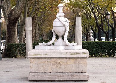 Estatua sin niños en Madrid